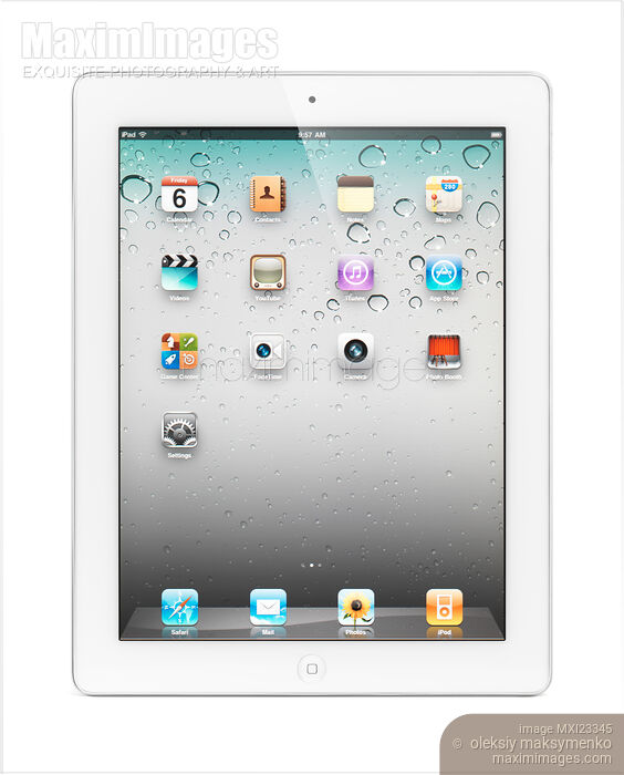 Stock photo of Apple iPad 2 Tablet Computer Buy commercial use license at MaximImages