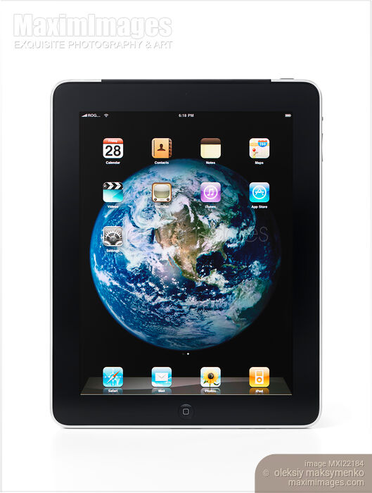 Apple iPad 3G Tablet Displaying Desktop Stock photo of Apple iPad 3G Tablet Displaying Desktop Buy commercial use license at MaximImages