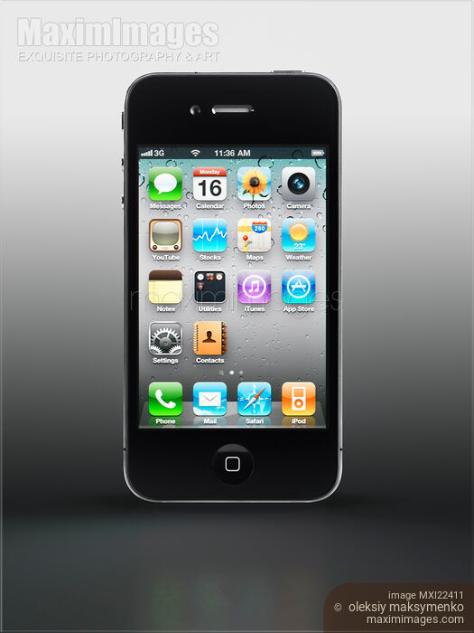 Stock photo of Apple iPhone 4 Smartphone Buy commercial use license at MaximImages
