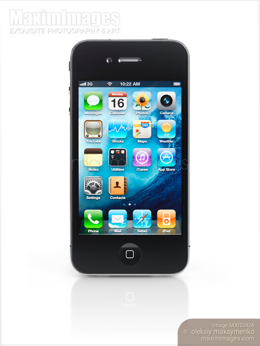 Stock photo of Apple iPhone 4 Smartphone Buy commercial use license at MaximImages