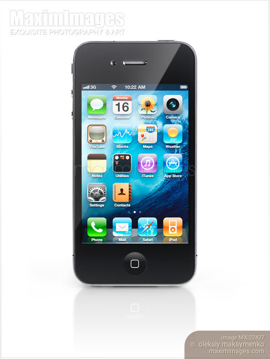 Apple iPhone 4 Smartphone Stock photo of Apple iPhone 4 Smartphone Buy commercial use license at MaximImages