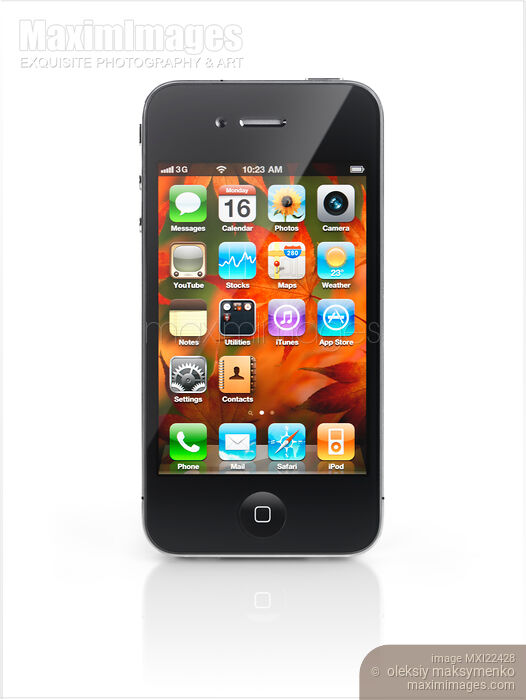 Apple iPhone 4 Smartphone Stock photo of Apple iPhone 4 Smartphone Buy commercial use license at MaximImages