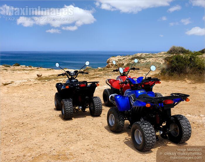 ATV quads on sea shore Stock photo of ATV quads on sea shore Buy commercial use license at MaximImages