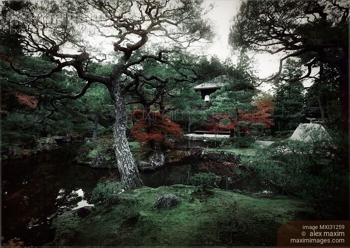 Autumn scenery of Ginkakuji Temple Japanese Zen garden Stock photo of Autumn scenery of Ginkakuji Temple Japanese Zen garden Buy commercial use license at MaximImages