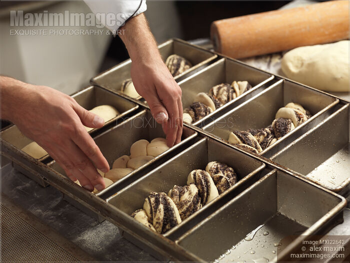 Stock photo of Baker Making Bread Buy commercial use license at MaximImages