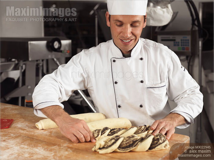 Baker Making Pastries Stock photo of Baker Making Pastries Buy commercial use license at MaximImages