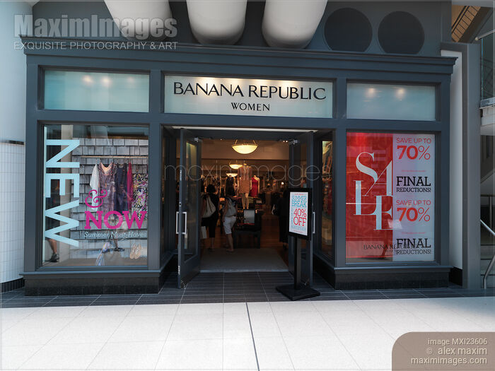 Stock photo of Banana Republic Store Front Buy commercial use license at MaximImages