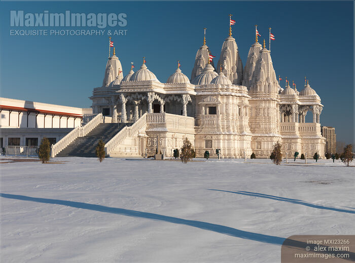 Stock photo of BAPS Shri Swaminarayan Mandir, Toronto Hindu Temple Buy commercial use license at MaximImages