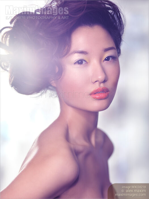 Beautiful asian woman soft portrait Stock photo of Beautiful asian woman soft portrait Buy commercial use license at MaximImages