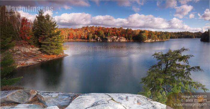 Beautiful autumn morning landscape panoramic nature scenery Stock photo of Beautiful autumn morning landscape panoramic nature scenery Buy commercial use license at MaximImages
