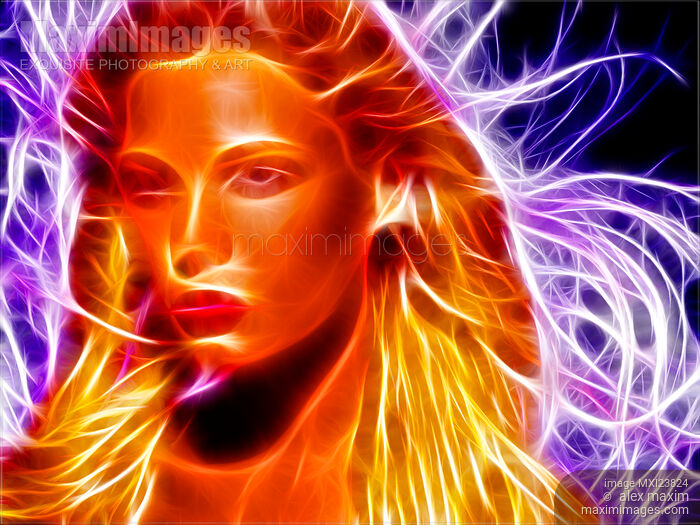 Stock image of Beautiful Fantasy Woman Face Buy commercial use license at MaximImages