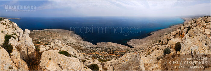 Beautiful View on Mediterranean Sea at Cape Gkreko in Cyprus Stock photo of Beautiful View on Mediterranean Sea at Cape Gkreko in Cyprus Buy commercial use license at MaximImages