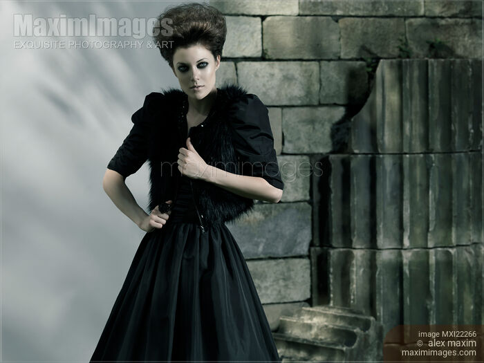 Beautiful Woman in Black Dress Stock photo of Beautiful Woman in Black Dress Buy commercial use license at MaximImages