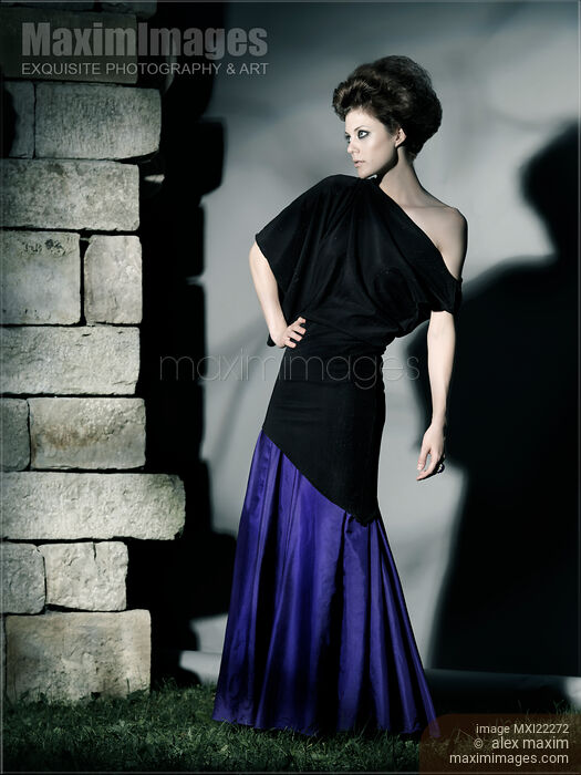 Beautiful Woman in Elegant Dress Stock photo of Beautiful Woman in Elegant Dress Buy commercial use license at MaximImages