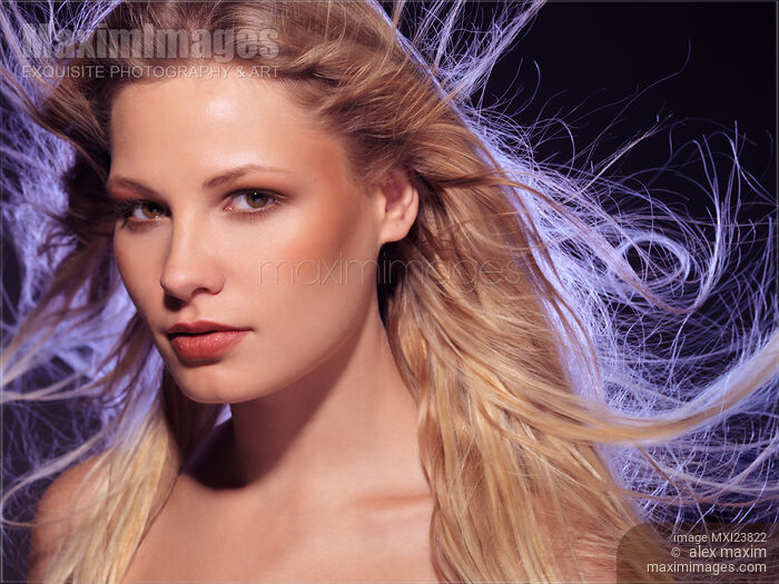 Beautiful Woman with Flying Hair Stock photo of Beautiful Woman with Flying Hair Buy commercial use license at MaximImages