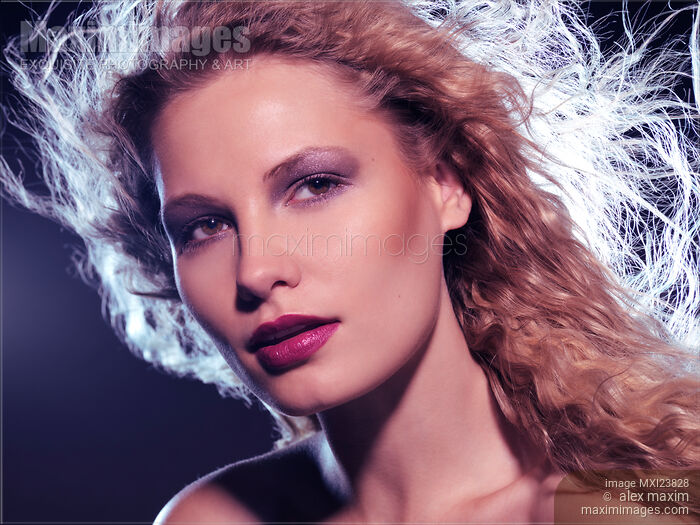 Beautiful Woman with Flying Hair Stock photo of Beautiful Woman with Flying Hair Buy commercial use license at MaximImages