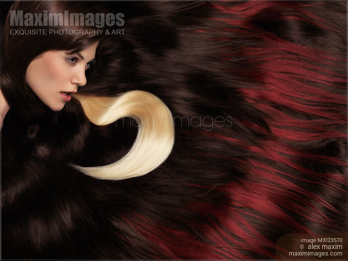 Beautiful Woman with Hair Extensions Stock photo of Beautiful Woman with Hair Extensions Buy commercial use license at MaximImages