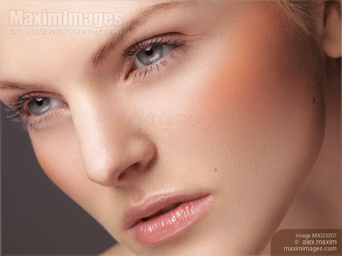 Beautiful Woman's Face Beauty Portrait closeup Stock photo of Beautiful Woman's Face Beauty Portrait closeup Buy commercial use license at MaximImages