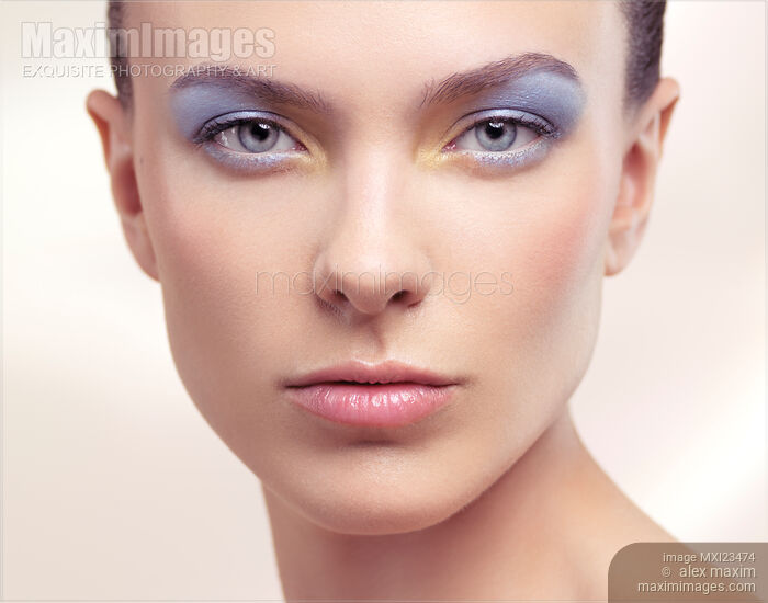 Beautiful Young Woman Closeup Portrait Stock photo of Beautiful Young Woman Closeup Portrait Buy commercial use license at MaximImages