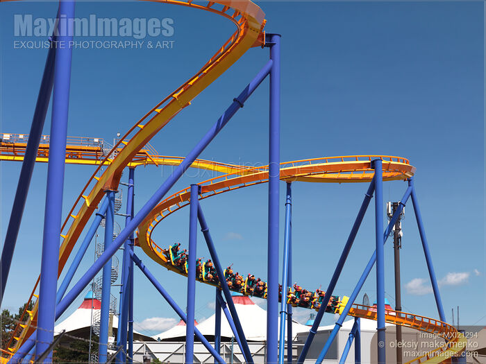 Behemoth roller coaster at Canadas Wonderland Stock photo of Behemoth roller coaster at Canadas Wonderland Buy commercial use license at MaximImages