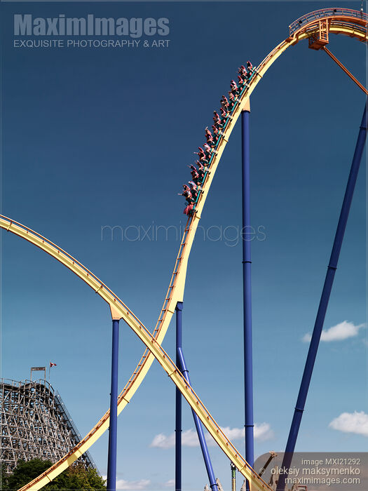 Stock photo of Behemoth Roller Coasterat Canada's Wonderland Buy commercial use license at MaximImages