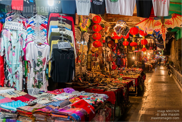 BeiYuanMen night market in Xi'an Stock photo of BeiYuanMen night market in Xi'an Buy commercial use license at MaximImages