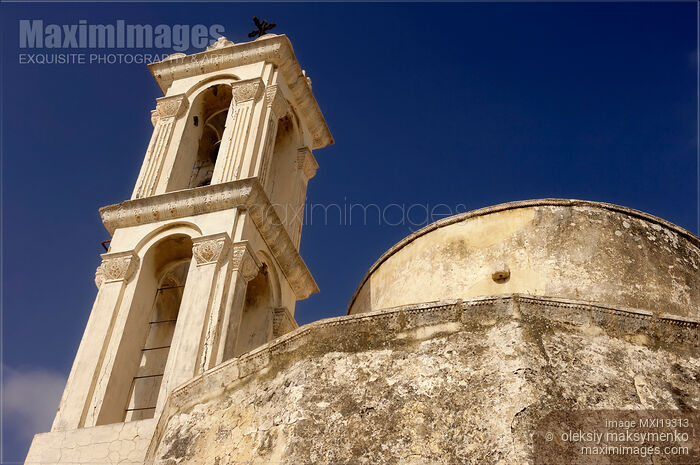 Stock photo of Bell Tower of Timios Stavros Orthodox Church in Cyprus Buy commercial use license at MaximImages