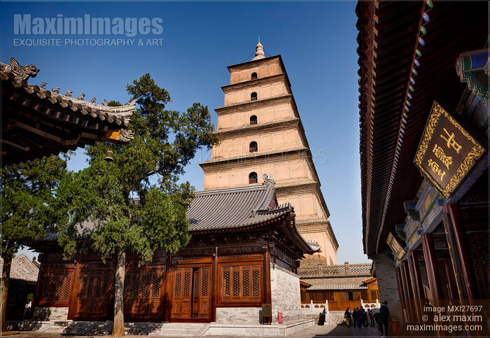 Big Wild Goose Pagoda in Xi'an Stock photo of Big Wild Goose Pagoda in Xi'an Buy commercial use license at MaximImages