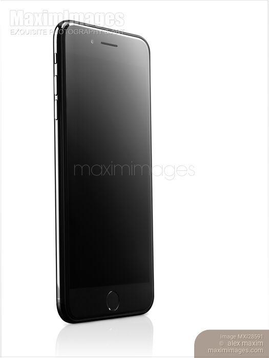 Black Apple iPhone 7 Plus isolated on white Stock photo of Black Apple iPhone 7 Plus isolated on white Buy commercial use license at MaximImages