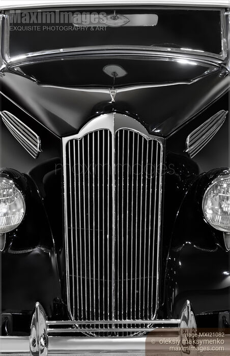 Black Classic Car Details Stock photo of Black Classic Car Details Buy commercial use license at MaximImages