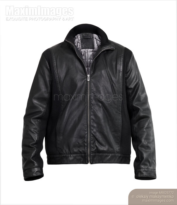 Stock photo of Black leather jacket Buy commercial use license at MaximImages