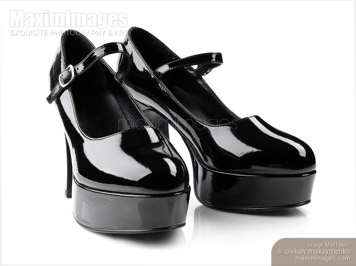 Black Platform Shoes Stock photo of Black Platform Shoes Buy commercial use license at MaximImages