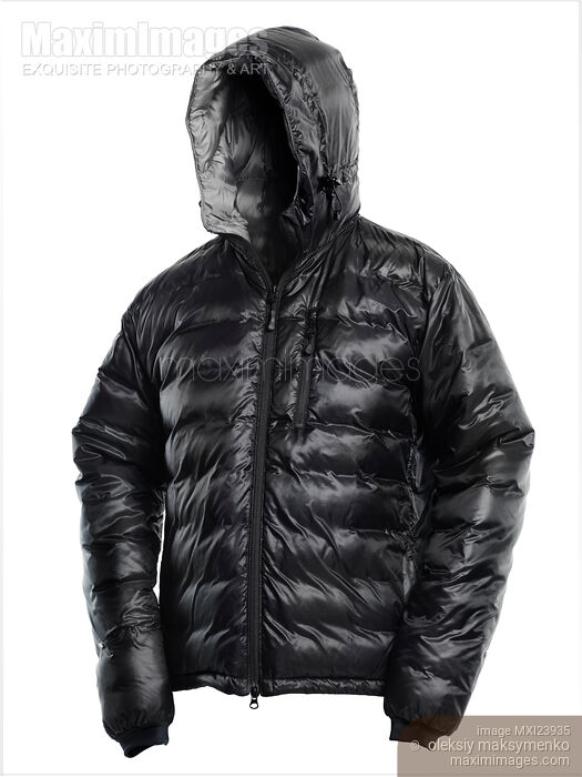 Stock photo of Black Winter Jacket on White Background Buy commercial use license at MaximImages