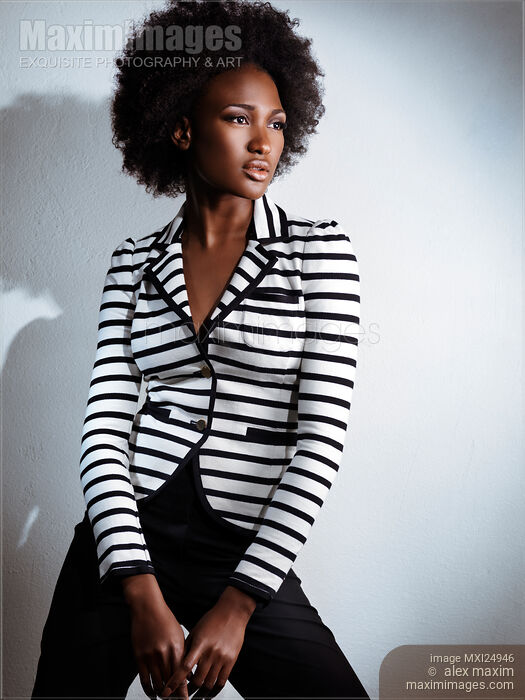 Black woman in fashionable clothes Stock photo of Black woman in fashionable clothes Buy commercial use license at MaximImages