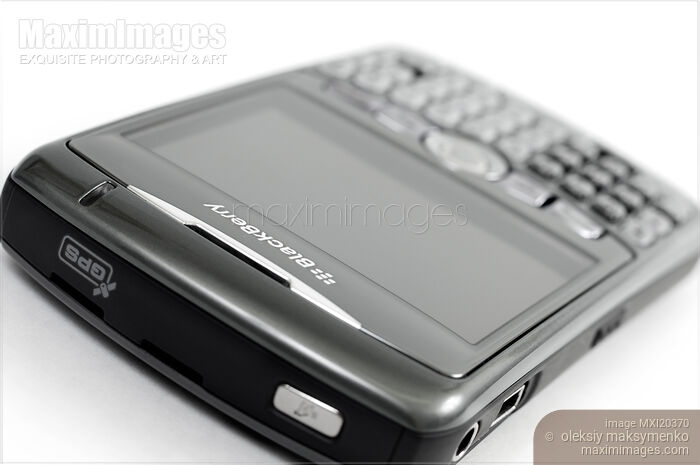 Stock photo of BlackBerry 8310 Curve Smartphone Closeup Buy commercial use license at MaximImages