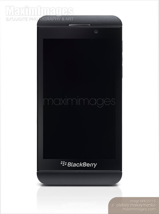 Blackberry Z10 smartphone wiith blank screen Stock photo of Blackberry Z10 smartphone wiith blank screen Buy commercial use license at MaximImages