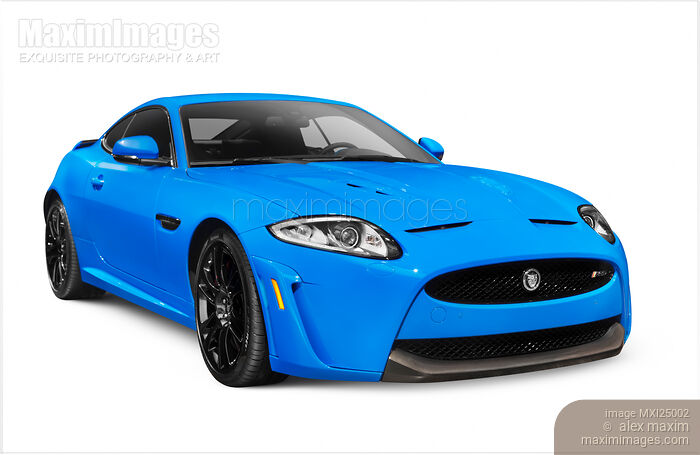 Blue 2013 Jaguar XKR-S Luxury Car Stock photo of Blue 2013 Jaguar XKR-S Luxury Car Buy commercial use license at MaximImages