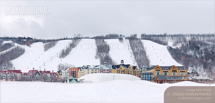 Stock photo of Blue Mountain alpine ski resort Canada Buy commercial use license at MaximImages
