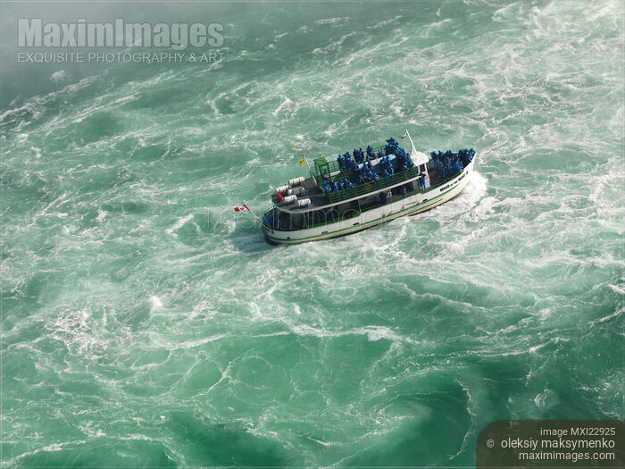 Boat Ride at Niagara Falls Stock photo of Boat Ride at Niagara Falls Buy commercial use license at MaximImages