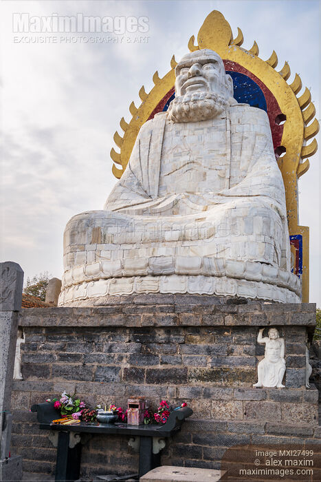 Stock photo of Bodhi Dharma statue on mount Song in DengFeng China Buy commercial use license at MaximImages