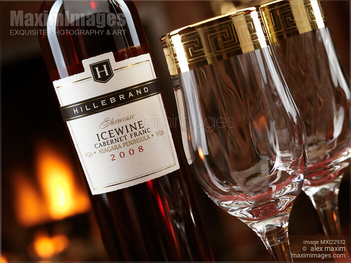 Bottle of Icewine and Two Wine Glasses Stock photo of Bottle of Icewine and Two Wine Glasses Buy commercial use license at MaximImages