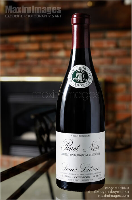 Stock photo of Bottle of Pinot Noir Buy commercial use license at MaximImages