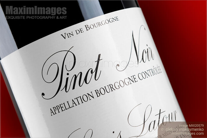 Bottle of Pinot Noir Stock photo of Bottle of Pinot Noir Buy commercial use license at MaximImages