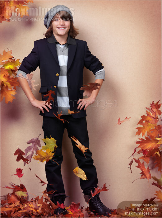 Boy children fall fashion Stock photo of Boy children fall fashion Buy commercial use license at MaximImages