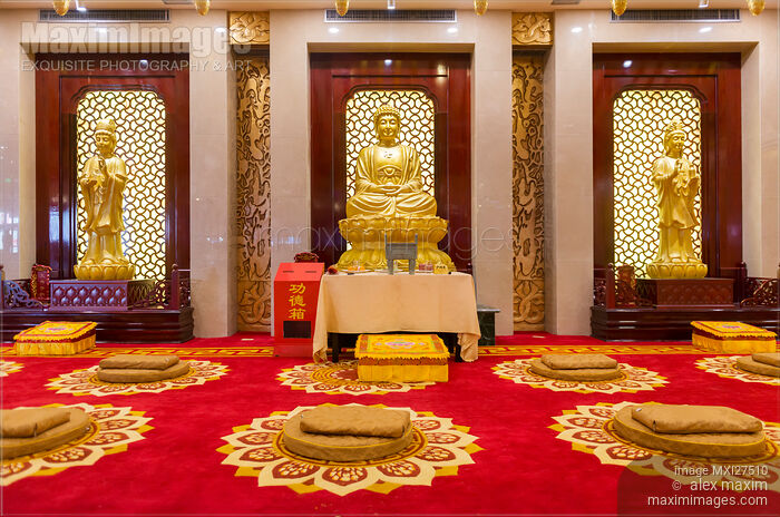 Buddha statue in Meditation Hall Stock photo of Buddha statue in Meditation Hall Buy commercial use license at MaximImages