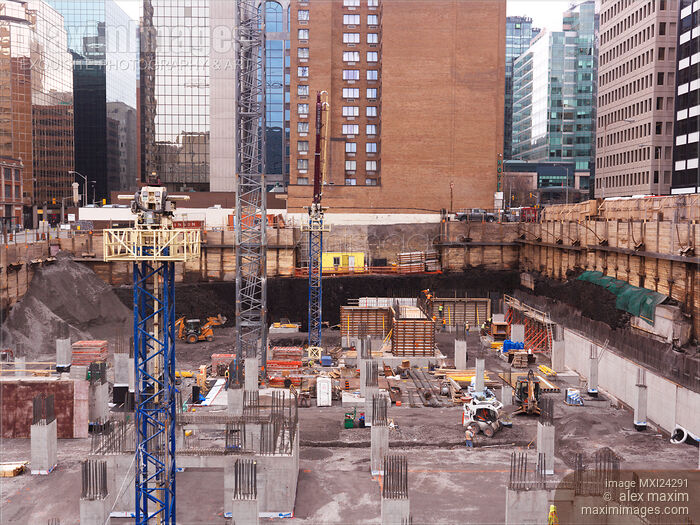 Stock photo of Building foundation construction in Ottawa Buy commercial use license at MaximImages