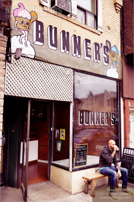 Stock photo of Bunners bake shop at the Junction Toronto Canada Buy commercial use license at MaximImages