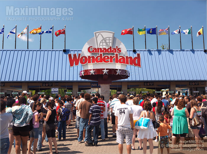 Canada's Wonderland Amusement Park Entrance Stock photo of Canada's Wonderland Amusement Park Entrance Buy commercial use license at MaximImages