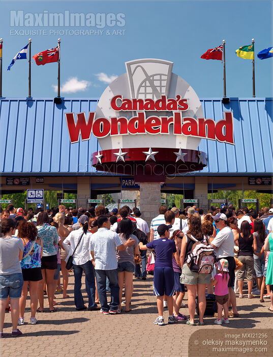 Canada's Wonderland Amusement Park Entrance Stock photo of Canada's Wonderland Amusement Park Entrance Buy commercial use license at MaximImages
