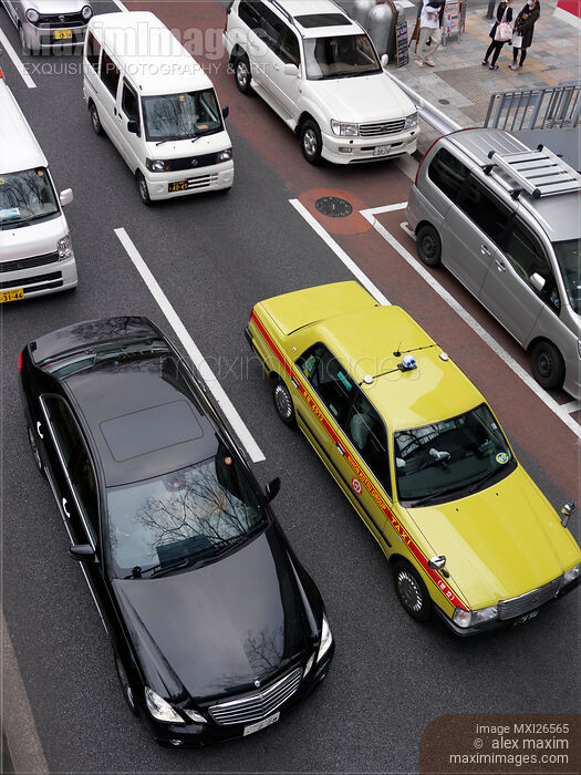 Stock photo of Cars on street in Tokyo Buy commercial use license at MaximImages
